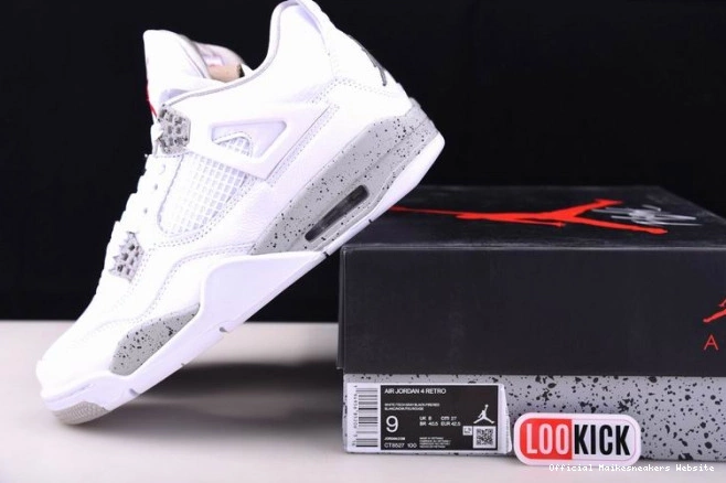 Official Maikesneakers White Retro Jordan (2021) 4 CT8527-100 Oreo 0701
